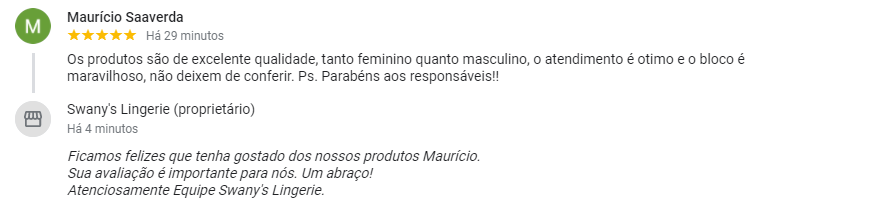 Avaliação Maurício Google Meu Negócio